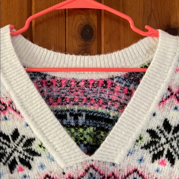 Pink Victoria’s Secret Holiday Snowflake sweater - Picture 5 of 13